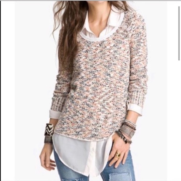 We the free Boston melange scoop neck sweater top - Picture 2 of 4